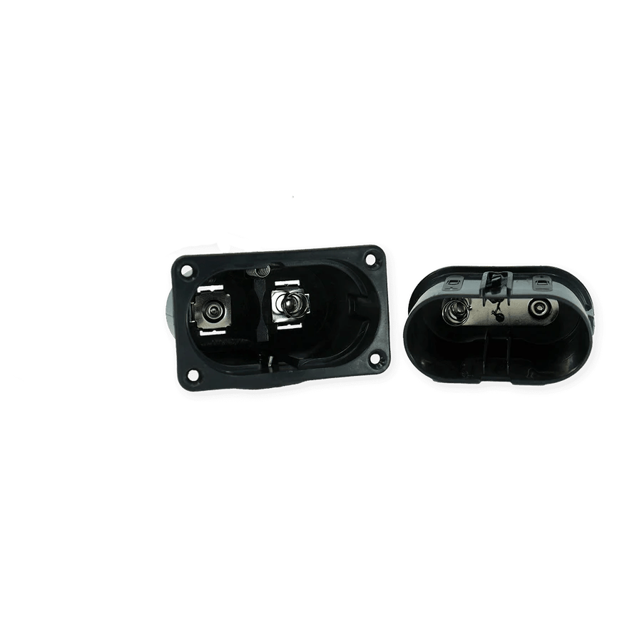 HOTTAP V2 battery box opened to show the battery terminals inside