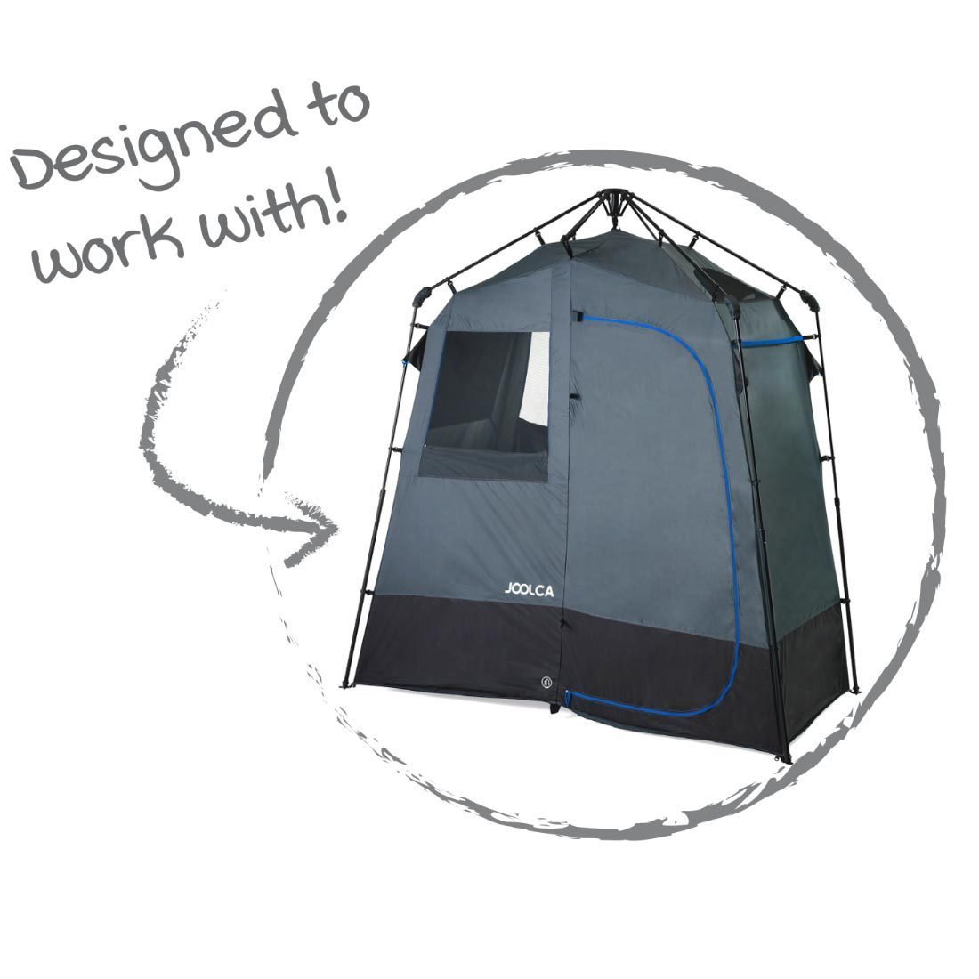 Portable Shower Head Two Room Shower Tent Joolca UK